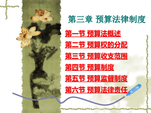 第三章预算法律制度