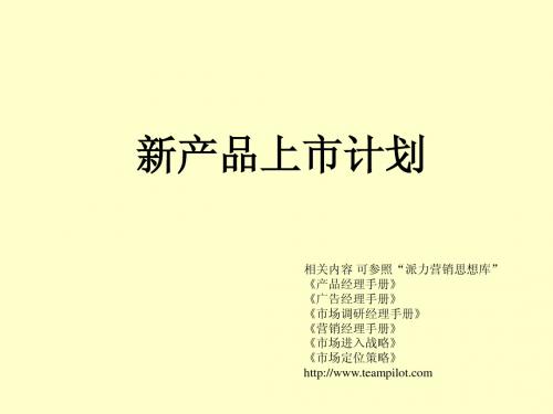 新产品上市-模版
