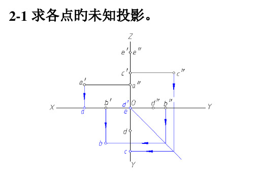 机械制图点直线平面的投影习题答案省名师优质课赛课获奖课件市赛课一等奖课件