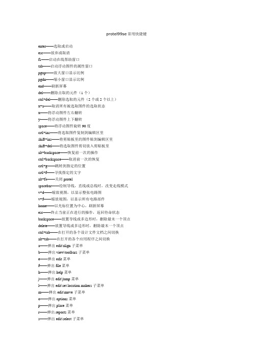 prorlel  快捷键