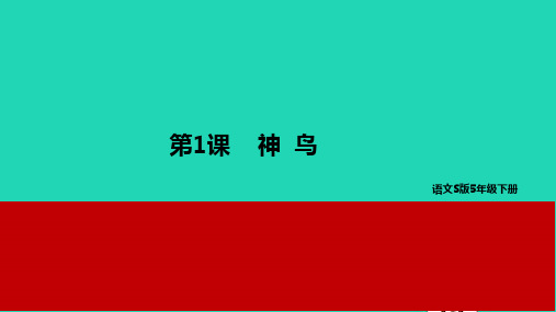 五年级语文下册第一单元1神鸟教学课件语文S版