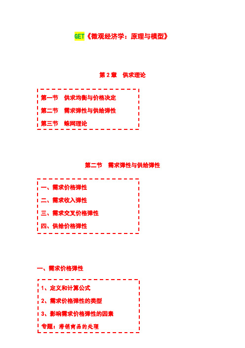 《微观经济学：原理与模型》第02章  供求理论  第02节  需求弹性与供给弹性