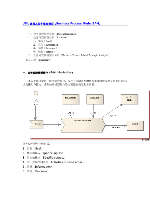 UML建模之业务处理模型(Business Process Model,BPM)