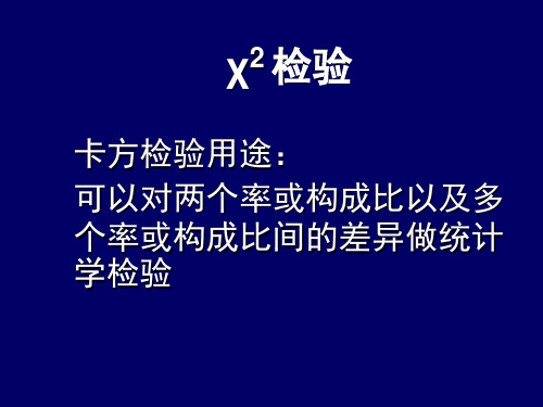 卡方的检验