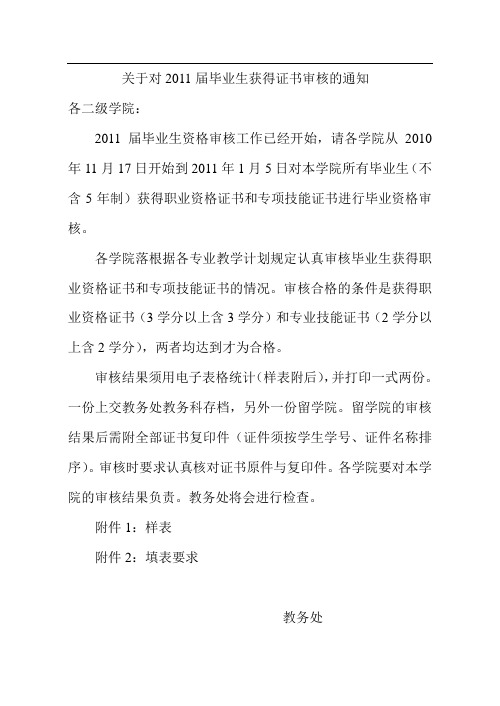 关于职业资格证书审查的