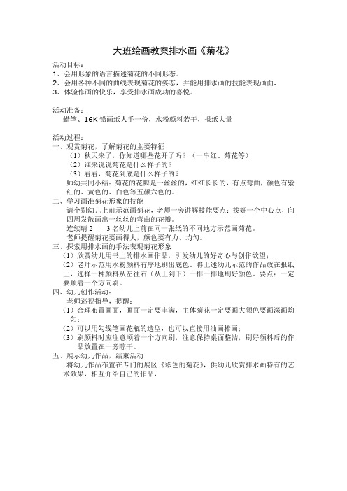 大班绘画教案排水画