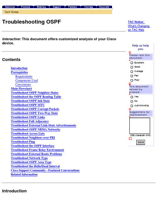 Troubleshooting OSPF