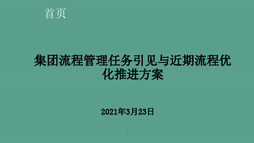 集团流程管理工作介绍与近期流程优化推进计划ppt课件