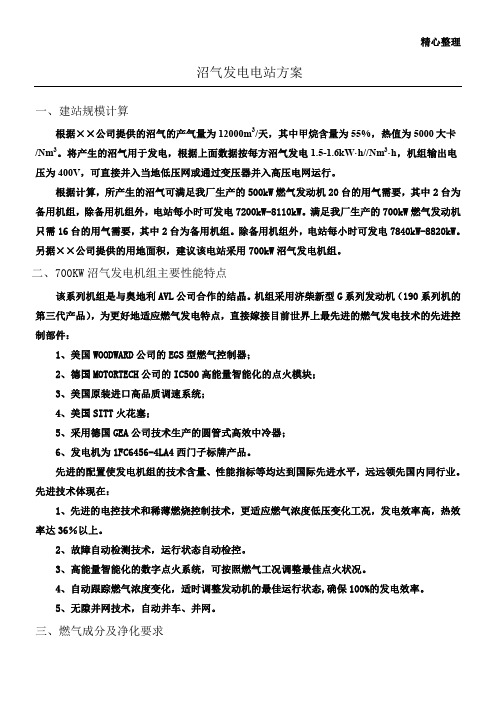 沼气发电电站方案
