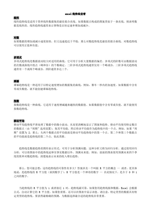 excel趋势线查看