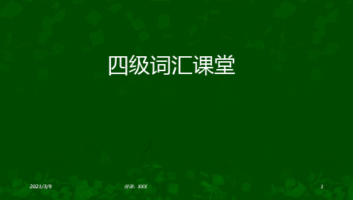四级核心词汇讲义PPT课件