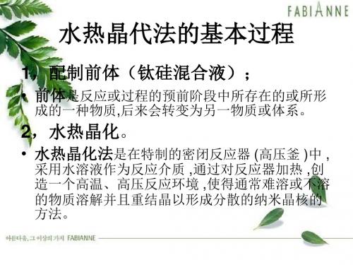 水热晶化法