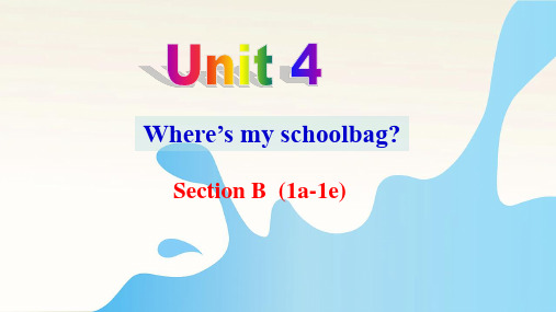 英语人教新目标七年级上册人教版英语Unit 4 Section B(1a1e)课件 