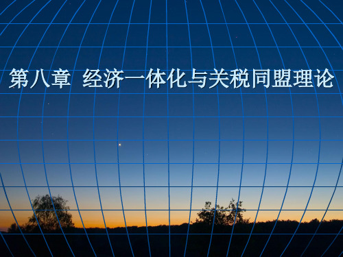第八章 经济一体化和关税同盟理论