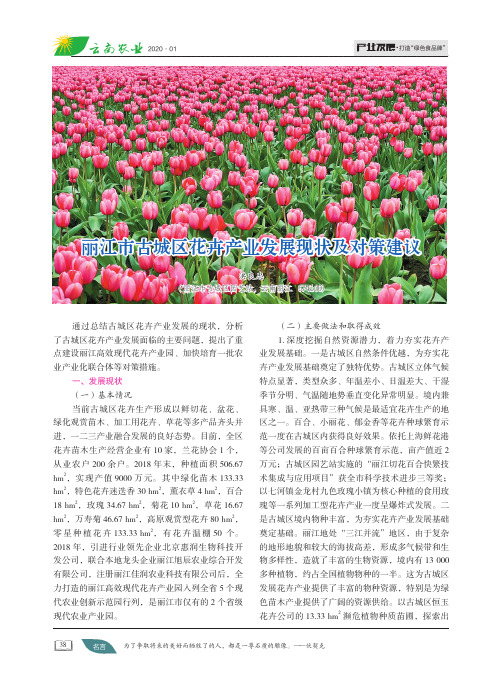丽江市古城区花卉产业发展现状及对策建议