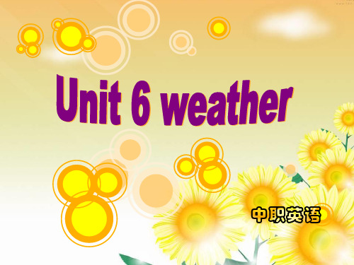 语文版中职英语(基础模块 上册)Unit 6《Weather》ppt课件4