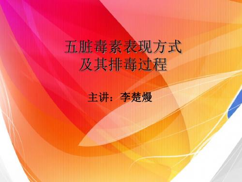 五脏毒素的表现方式极其排毒过程PPT课件