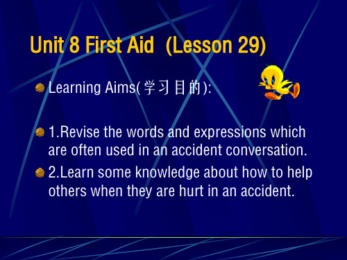 高中英语第二册上Unit8 FirstAid 1 ppt 