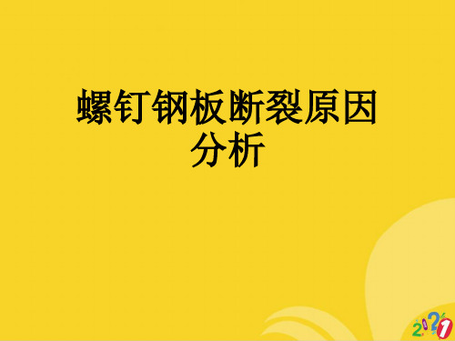 螺钉钢板断裂原因分析标准文档ppt