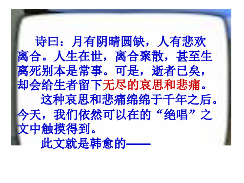 祭十二郎文公开课 ppt课件