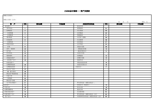 2013版财务会计报表表样