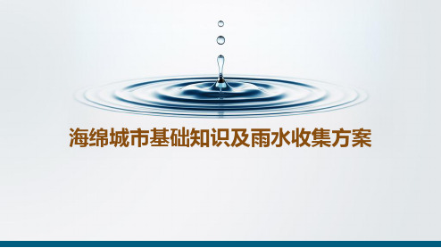 城市雨洪管理之海绵城市基础知识及雨水收集方案 PPT