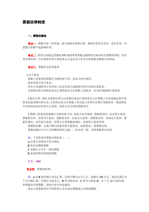 票据法律制度