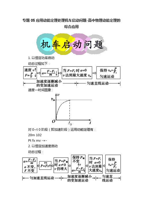 专题05应用动能定理处理机车启动问题-高中物理动能定理的综合应用