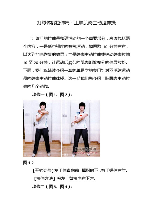 上肢肌肉主动拉伸操