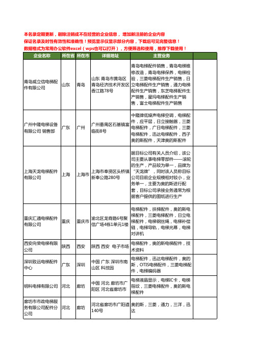 新版全国奥的斯电梯配件工商企业公司商家名录名单联系方式大全49家