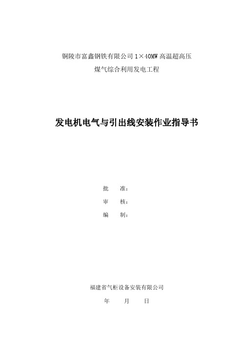 01发电机与引出线作业指导书