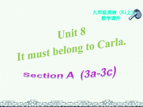 人教版九年级上册英语-Unit 8 Section A 第2课时(3a-3c)课件