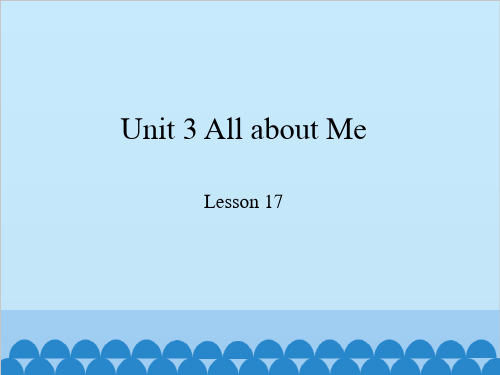 四年级下册英语- Unit 3 All about Me lesson 17 冀教版PPT课件