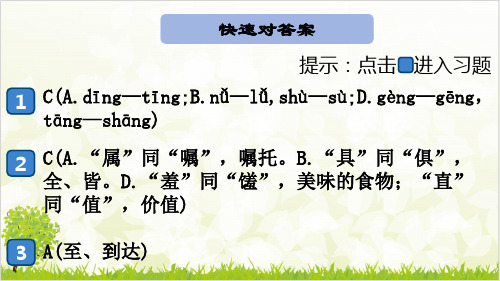 检测卷(三) 讲练课件—九年级语文上册 部编
