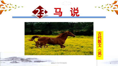 人教部编语文八年级下册第六单元23.马说ppt