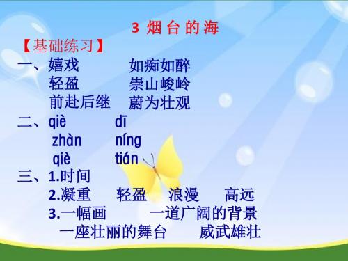 苏教版六年级语文下册《练习与测试》3烟台的海答案评讲课件