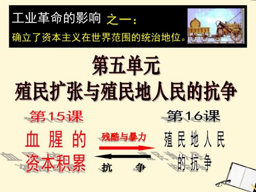 九年级历史上册 5.15《血腥的资本积累》课件 人教新课标版