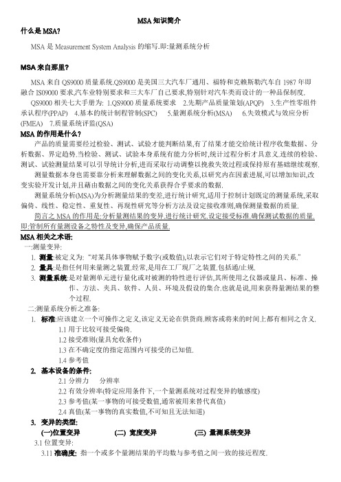 MSA知识简介