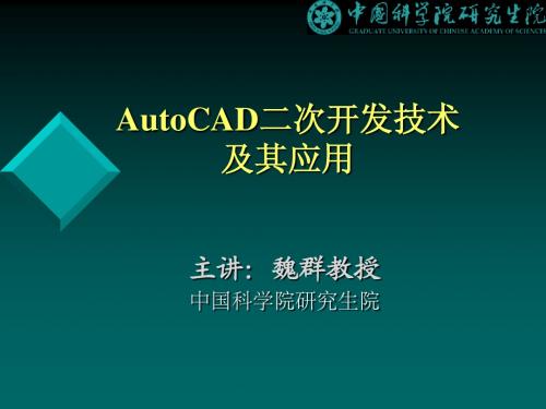 CAD二次开发与应用