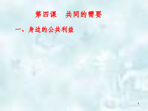 江西省定南县八年级政治下册 第二单元 公共利益 4《共同的需要》优质课件 教科版