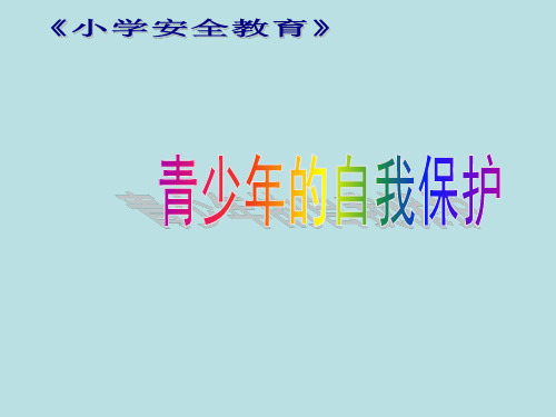 六年级主题班会课件-青少年的自我保护全国通用(共15张PPT)
