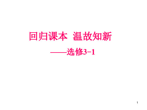 高三物理专题复习——回归课本、温故知新