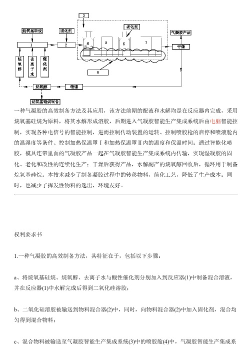 气凝胶的高效设备制作方法及其应用与制作流程