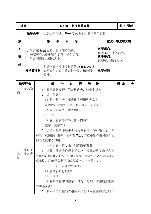 2019年闽教版信息技术四年级下册教案(2016修订版)