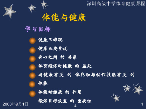 体能与健康PPT课件