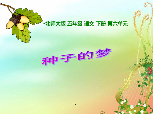 北师大版小学五年级下册语文《种子的梦》课件PPT