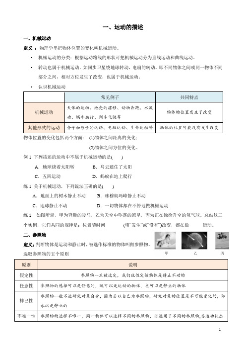 运动的描述