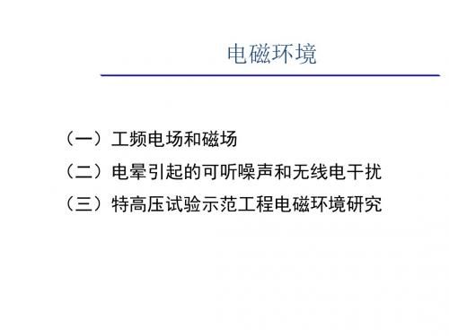 特高压交流输电技术电磁环境篇-PPT精选文档