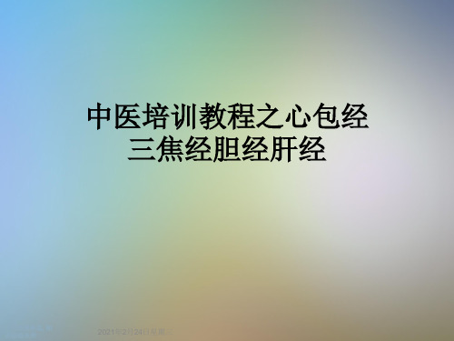 中医培训教程之心包经三焦经胆经肝经