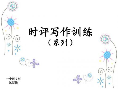 时评写作训练系列